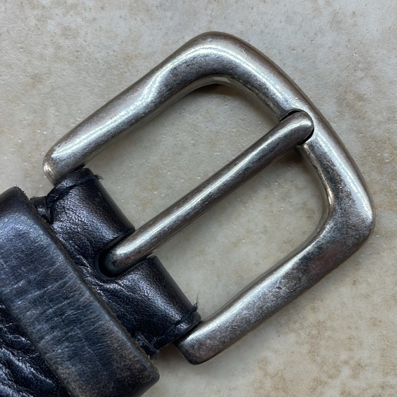 Fossil Jeans Men’s Belt Genuine Leather Silver Tone Buckle Casual Black Size M - Picture 6 of 12